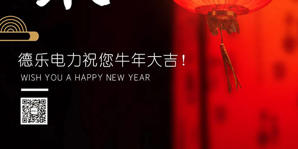 德(dé)樂電(diàn)力祝您新(xīn)年快樂，牛年大吉！